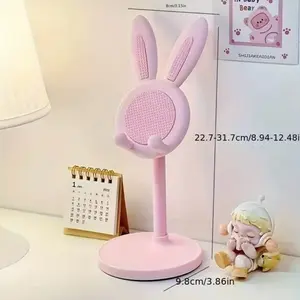 Rabbit Phone Stand Adjustable Tablet Holder 4–12.9” Hands-Free Desktop Mount Cute Desk Organizer Room Decor Study Dormitory