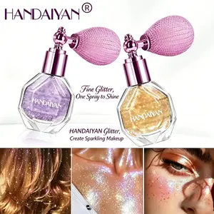HANDAIYAN Body Glitter Spray - Face Hair Shimmer Highlighter, Long-Lasting, Fine Glitter for Festival, Party, Makeup