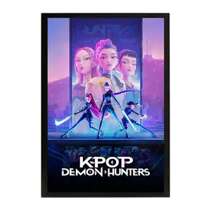 Demon Hunters Concert Poster, Recreating a Concert-like Performance in a Futuristic City Setting, Gift for Friends, for Fans, Bedroom Decoration