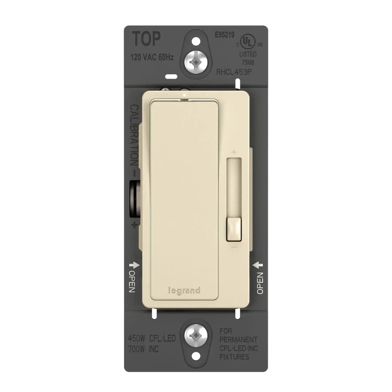 Legrand RHCL453PLA Radiant Dimmer LED, 450W LED, Single-Pole/3-Way, Light Almond