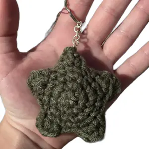 Cute Crochet Star Keychain