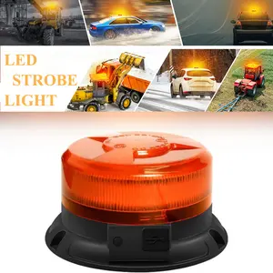 Orange High Brightness Light, Rotating Beacon LED Light With Magnetic Base, Cool Car Stuff Outdoor and Indoor Use Decorative Light