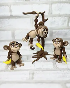 Articulating Flexi-Monkey |Desk Fidget Toy | 3D Printed Flexi Toy| Desk Toys| Fidget Toy