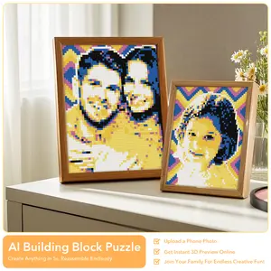 AI Smart Bear Building Blocks – Endless DIY Puzzles with AR Scanner | STEM Educational Toy for Kids & Parents | 6-Color Creative Set for Screen-Free Bonding