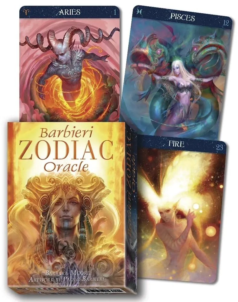 Barbieri Zodiac Oracle Themed Card Game - Includes Tarot Card Book, for Toys & Hobbies Enthusiasts, Cardgame