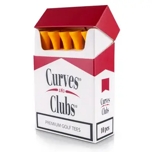 Curves and Clubs - Cigarette Tees - Funny Golf Gift - Funny Golf Tees - Premium Golf Tees - High Quality Golf Tees - Cigarette Tees- USA Golf Accessories - Patriotic Golf Tees - Golf Gift
