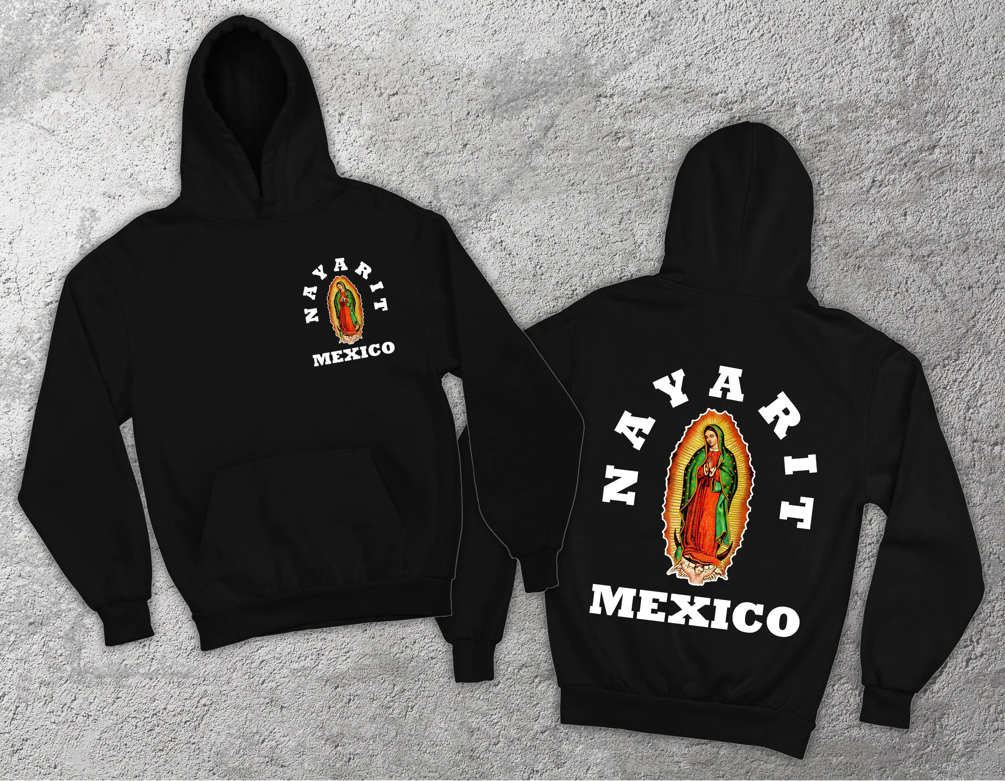 Virgen State NAYARIT Mexico Unisex Pullover Hoodie / T-Shirt. Limited Edition!