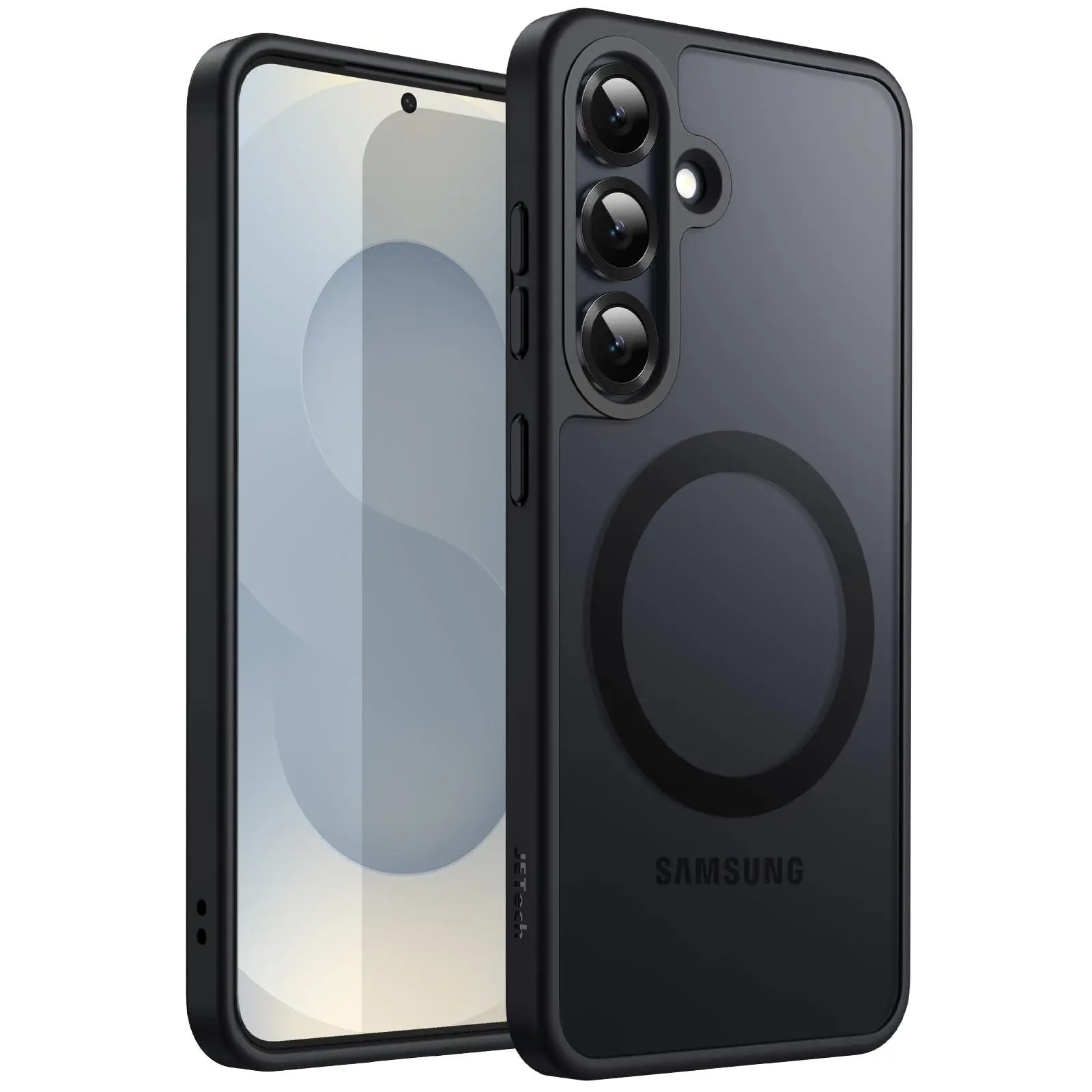 JETech Magnetic Case for Samsung Galaxy S25 Series, Compatible with MagSafe, Translucent Matte Back Shockproof Phone Cover