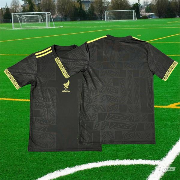 2025 Mexico National Soccer Team Home Black Long Sleeve Soccer Jersey