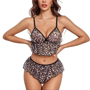 Avidlove Sexy Pajamas for Women Set Sheer Lingerie Set 2 Piece Mesh Cami Shorts Nightwear