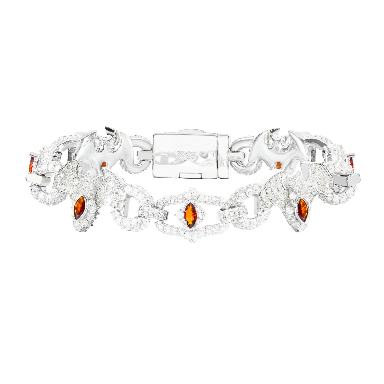Bat Bracelet Copper Moissanite UCCIYO Lab-Created Moissanite Bracelets For Men or Women Hip Hop Rock Fine Jewelry【#CMB01】