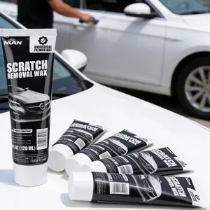 NUAN Car Scratch Repair Paste – Repairs Minor Scratches, Removes Surface Oxidation & Stains, Boosts Gloss, Paint-Safe Formula, 2 Color Choices, With Sponge And Towel.
