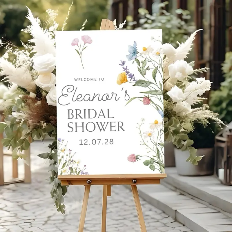 Bridal Shower Welcome Poster - Artistic Graphic Print Home Decor for Home Supplies, Photo Frame & Poster Frame Use