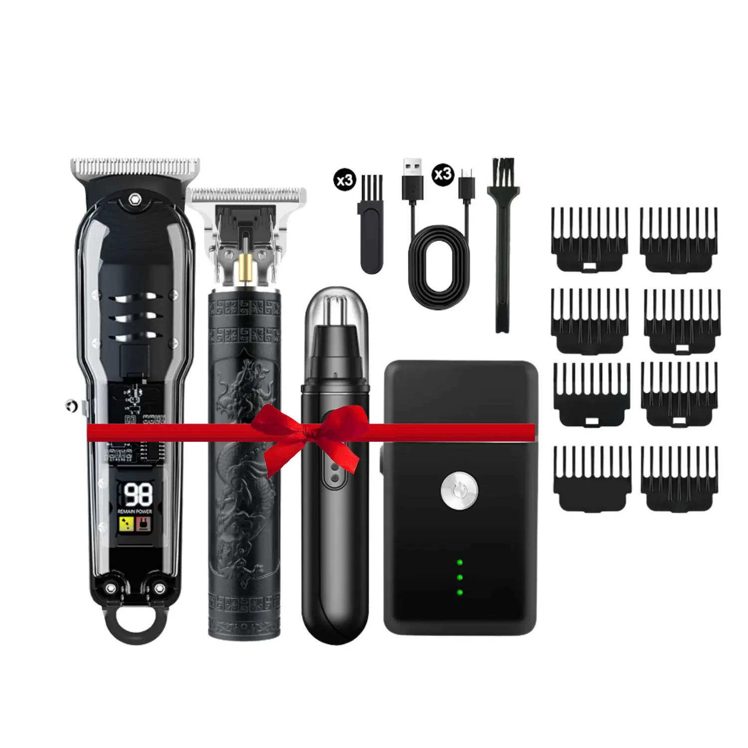 Hair Clippers for Men Professional Cordless Barber Clipper T-Blade ...