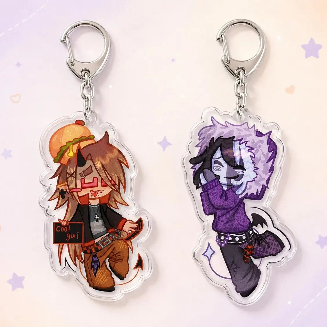 77Noli Roblox Forsaken Keychains - 007N7 and Noli Charms – Cute Acrylic Keychain Charms, Perfect Gift for Fans & Collectors