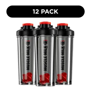 Muscle Milk  | Shaker Bottle | Transparent | 12 pack