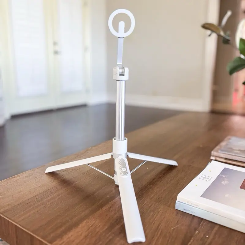 KraftGeek JustTap Magnetic 66" Selfie Stick Tripod for iPhone & Android Phones, Compatible with MagSafe, Fits iPhone 12/13/14/15/16 Series & iPad, MagSafe Case & Other Phones with Metal Ring, With Rechargeable Wireless Remote