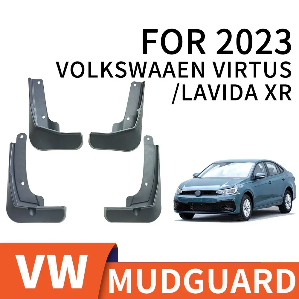 For Volkswagen Lavida XR 2023 . Made of PP material, front and rear soft rubber mudguards. Durable& Stylish Scratch Protection for Front& Rear Wheels, Embracing Mud and Sand with Precision Design,4-piece mudguards.