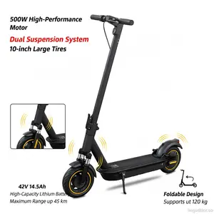 E Scooter 500W for Adults, 22 MPH, 22–28 Miles Electric Scooter, Dual Suspension, Dual Braking,10" Tires, Powerful Motor Scooter, App Control Scooter for Daily Commute