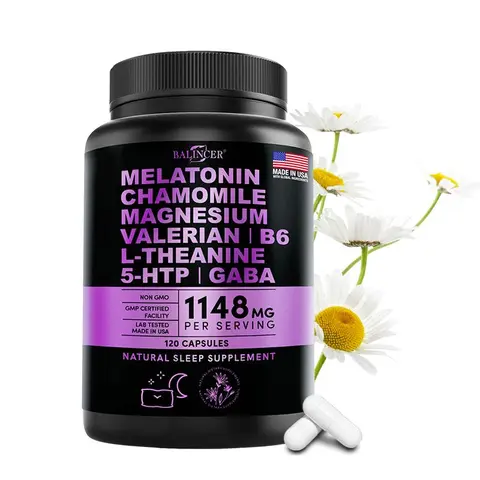 Balincer Melatonin Health Supplement, Support Health Sleep, Support Immune Health, 120 Capsules
