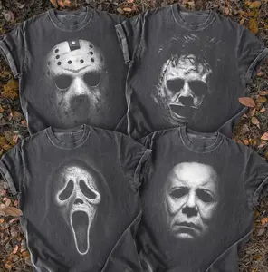 Horror Movie Characters tshirt Bundle, Scary Movie Halloween tshirt , Retro Creepy Horror tshirt , Vintage Spooky Shirt tee