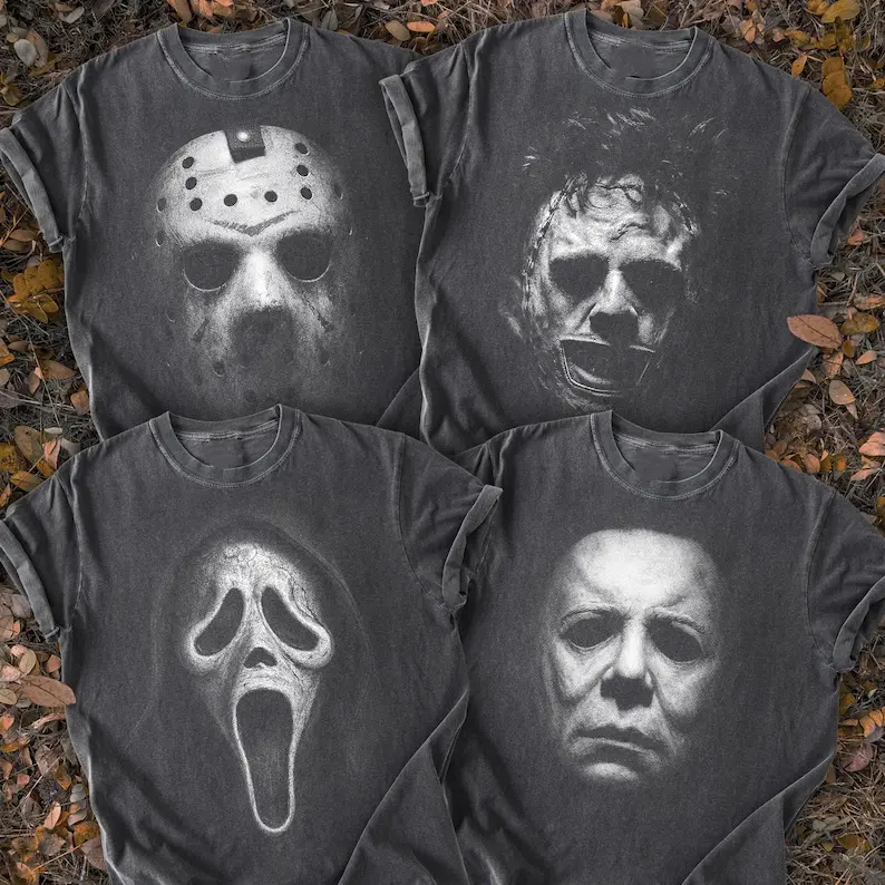 Horror Movie Characters tshirt Bundle, Scary Movie Halloween tshirt , Retro Creepy Horror tshirt , Vintage Spooky Shirt tee