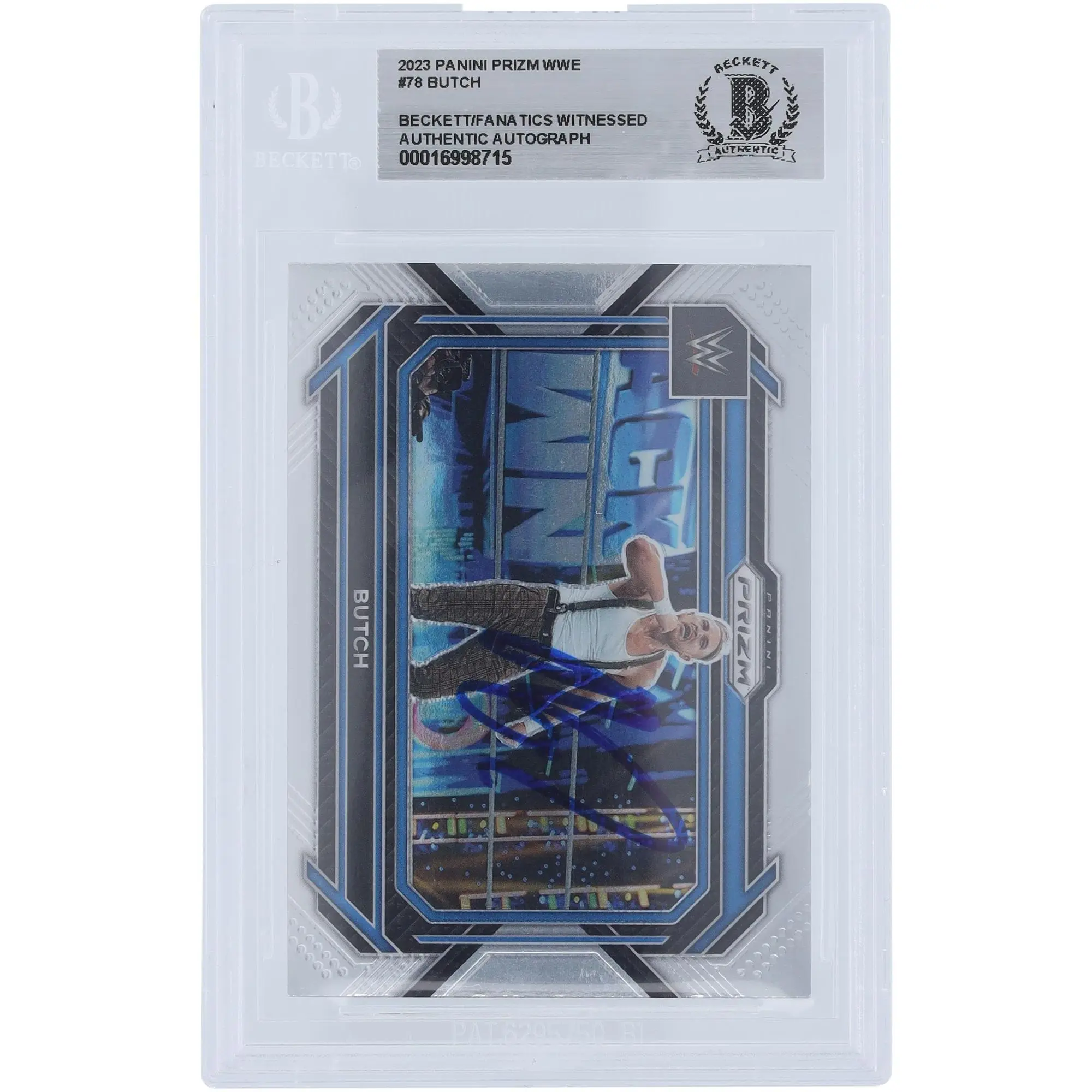 Butch WWE Autographed 2023 Panini Prizm #78 Beckett Fanatics Witnessed Authenticated Card - Fanatics Authentic Certified