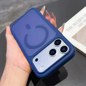 Matte Skin Magnetic For Magsafe Case iPhone 17 Air 17 16 15 14 13 12 Plus Pro Max Orange Skin Feeling Translucent Shockproof Cover