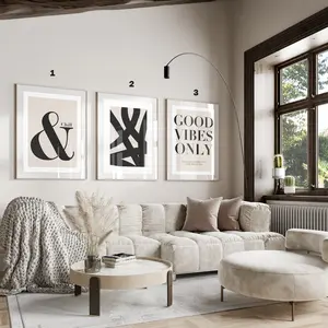 Modern Poster Decor, Neutral Abstract Art Prints, Modern Art, Abstract Art, Good Vides Only, & Chill, Wall Art