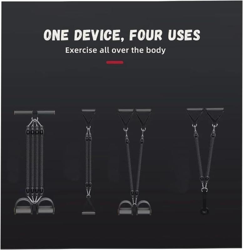 Multifunction Tension Rope Set - Upgraded Sit Up Bar with Adjustable Resistance Bands for Abdomen Waist Leg Hips Chest Back Workouts