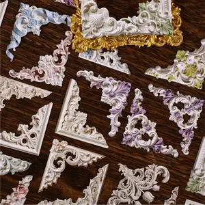 120 vintage sticker pack Floral embossed design Minimalist retro style Hard card adhesive material Self adhesive DIY planner decoration scrapbook journal materials sticker pack