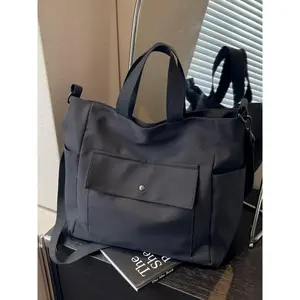 Women's Solid Color Large Capacity Tote Bag, Fashionable Shoulder Bag for Daily Used, Casual Trendy Versatile High-quality Daily Commuting Bag