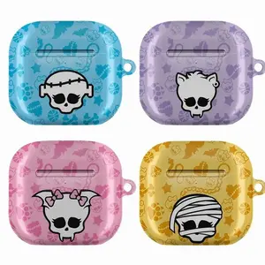 Monster High Skullette AirPods Case – Draculaura Frankie Cleo Clawdeen Gothic Kawaii Skull Cover for AirPods Pro 1 2 3, AirPods 1/2/3/4