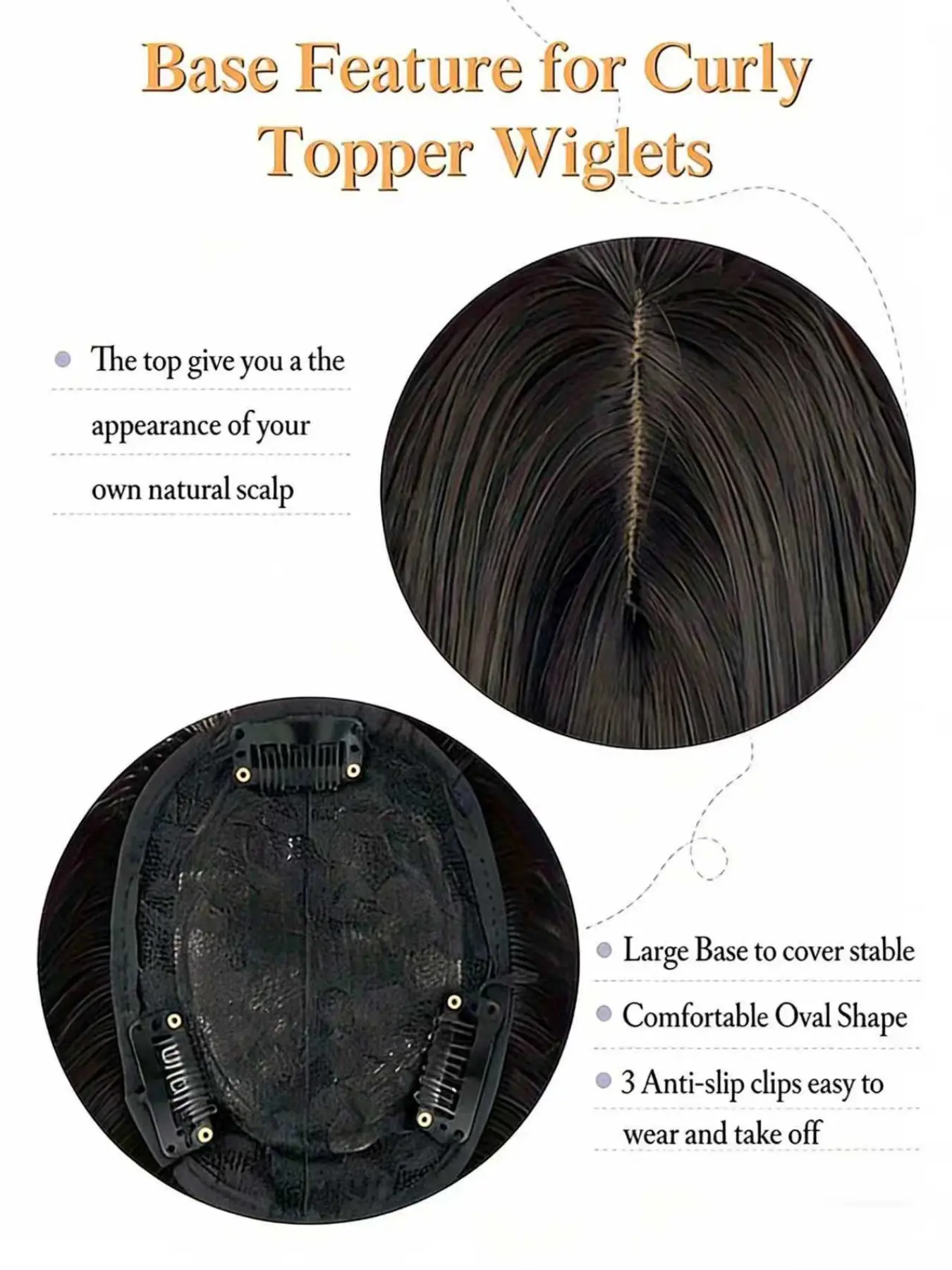 18 Inch Human Hair Clip-In Topper for Volume and Coverage Amazon.com : SEGO Hair Toppers for Women Real Human Hair  main image 2