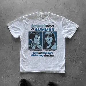 500 days of summer, zooey deschanel, the smiths, movie t-shirt, joseph gordon levitt, vintage, movie shirt, t shirts films, movie lover