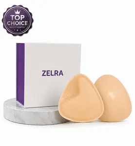 ZELRA Instant Boost Bra Inserts Patented 2-Cup Lift Pads for Backless Dresses & Bikinis Sweat-Proof Double-Sided Adhesive Reusable Invisible Cleavage Enhancer Womenswear Everyday Fitted Smooth Tops