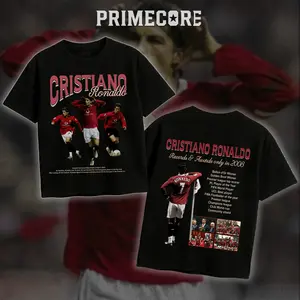 PRIMECORE CR7 Legacy Tee , Soccer Fan Shirt, Cristiano Shirt, Soccer Tee, Sports Gift, Graphic Tee, Unisex Soccer Top Oversized Heavyweight Cotton Tshirt , Gift For Him