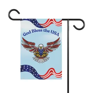 Patriotic USA Yard Flag, Memorial Day, Labor Day, 4th of July Garden Flag, Flag with Bald Eagle, USA Gift Idea for Home, Patriotic Gift Idea