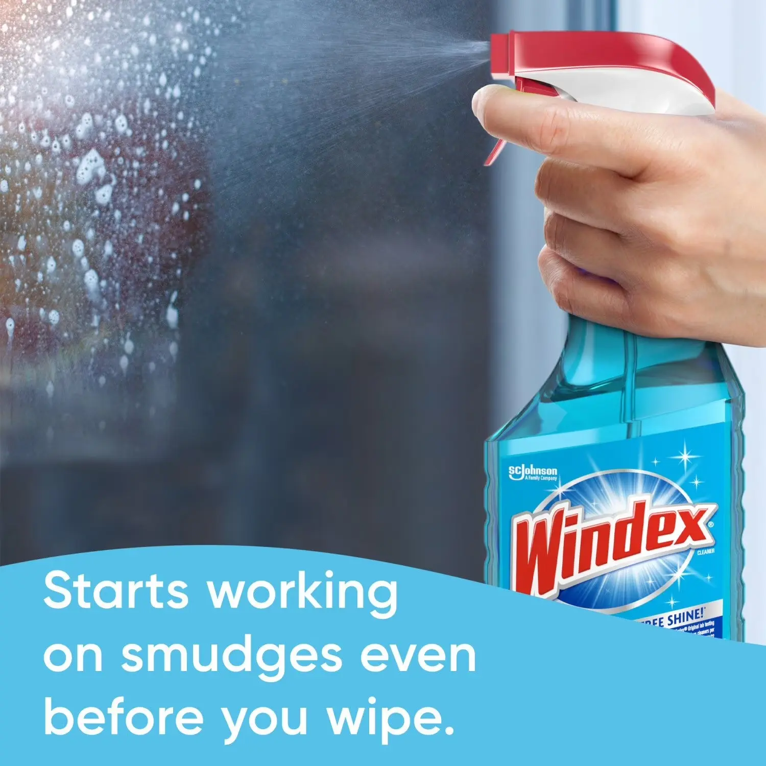 Windex Original Streak-Free Ammonia Fresh All-Purpose Glass Cleaner Plastic Bulk Pack - 1 Spray Bottle + 128 fl. oz. Refill for Household Grease & Stain Removal