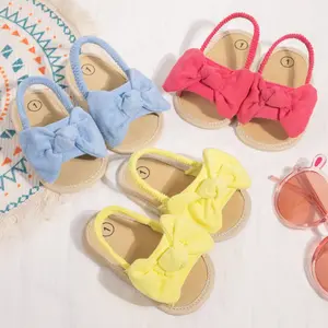 Baby Girl Summer Casual Bow Sandals Anti-slip Soft Sole Shoes for Outdoor, School, Party