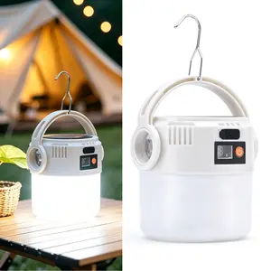 Solar&Rechargeable LED Camping Lantern, Portable Long Battery Life Outdoor Camping Tent Light, Emergency Hanging Light Bulb for Hurricane, Power Outages, Home, Hiking, Camping