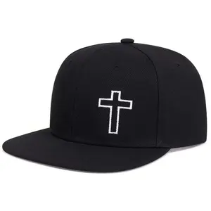 Unisex Cross-Embroidered Adjustable Snapback Baseball Hat, 56-60cm Adults’ Sports Outdoor Hip Hop Sunscreen Hat, for Beach Vacation, Adjustable Snapback Hat