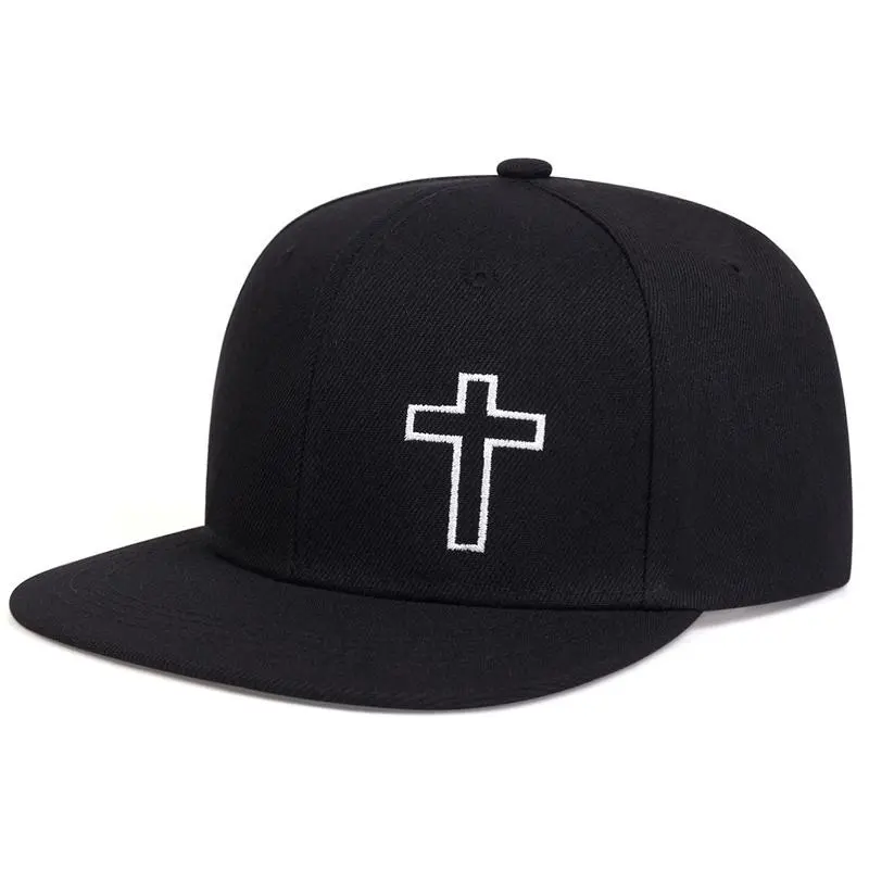 Unisex Cross-Embroidered Adjustable Snapback Baseball Hat, 56-60cm Adults’ Sports Outdoor Hip Hop Sunscreen Hat, for Beach Vacation, Adjustable Snapback Hat
