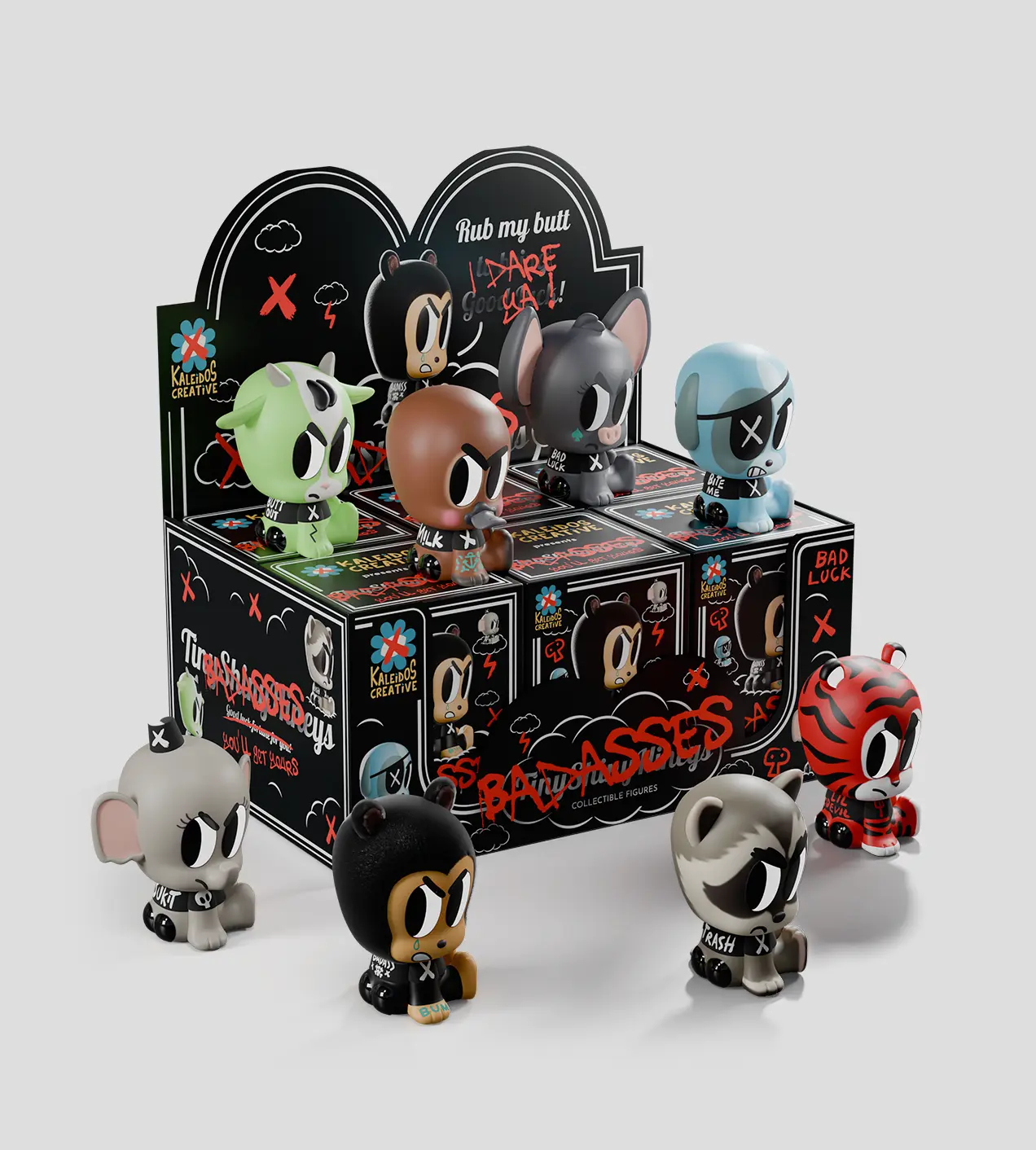 Kaleidos Creative -Tiny Shiny Hiney Badasses - Blind Box - Mystery Box