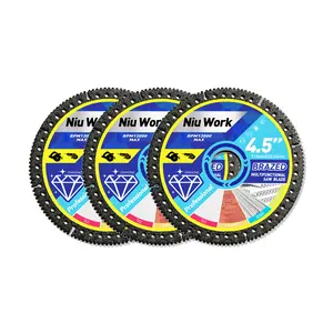【FathersDayGift】 NiuWork 1PCS/3PCS Multi-Material Cutting Blades,Diamond Blades 4.5" Tile Cutting Blades -Ultra-Thin Dry Cutting Disc,Purpose Saw Blades,Heavy Duty Angle Grinder Discs for Cutting Marble/Quartz/Stone/Tile/Metal/Plastic, multiple size