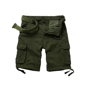 Camo Cargo Shorts for Men Cotton Casual Wild Outdoor Work Relaxed Fit Shorts with Multi-Pockets (No Belt)