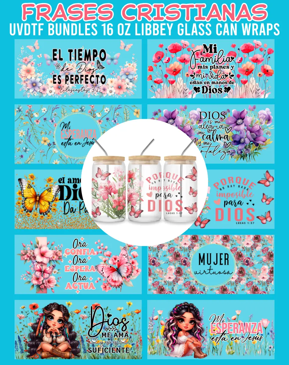 Frases Cristianas UVDTF Bundle UVDTF Stickers