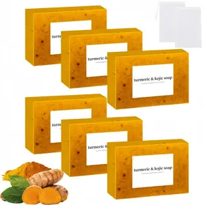 Lemon Turmeric 3pcs Kojic Acid Soap - Gentle Dark Spot Remover for Face Acne Cleanser Cream Cleansing turmeric soap Face Facial Skincare Radiant Comfort