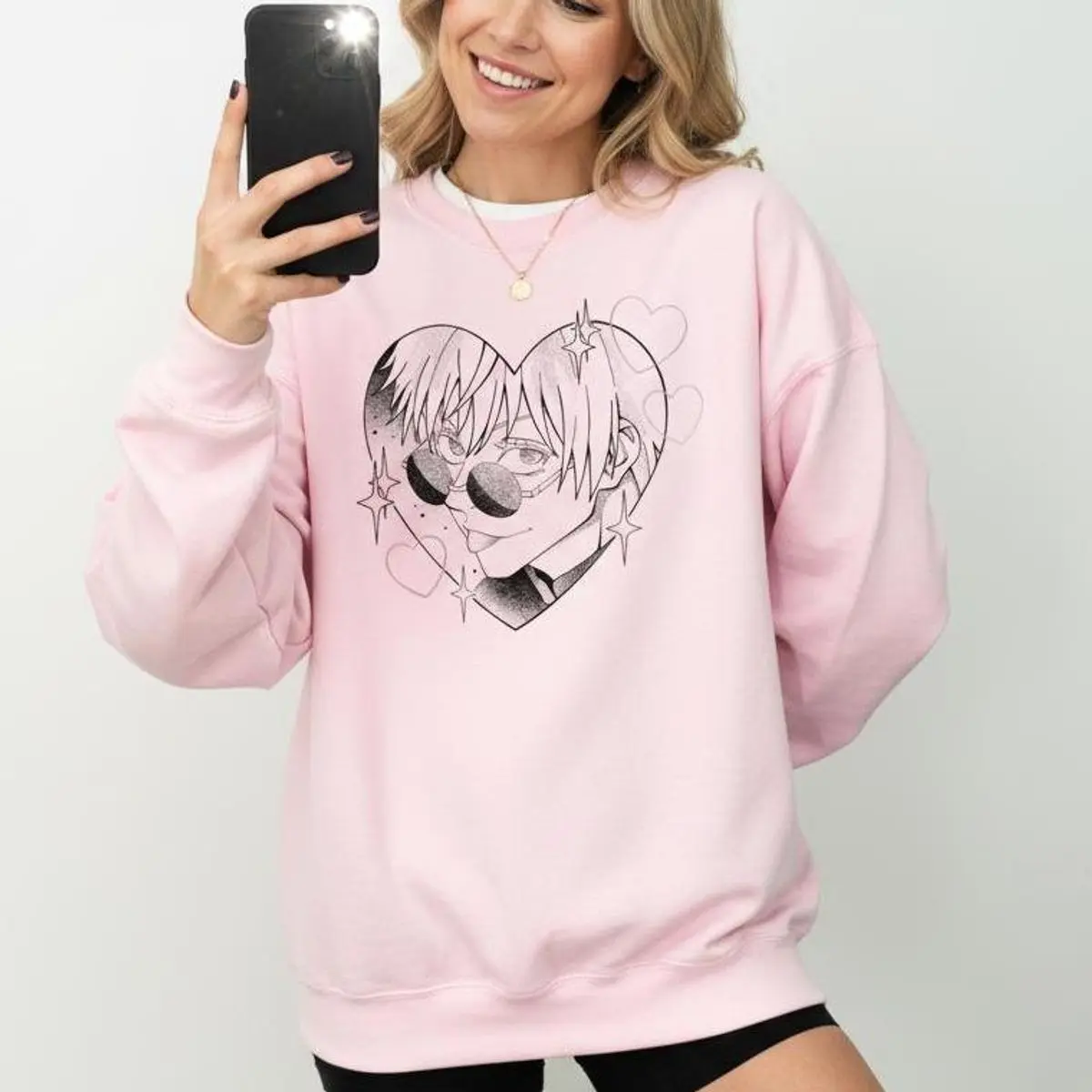 Gojo Satoru Valentine Shirt, Gojo Jujutsu Kaisen Sweatshirt, Jjk Tee, Valentine Day Hoodie, Gift For Fan, Unisex Sweater Pullover Tee