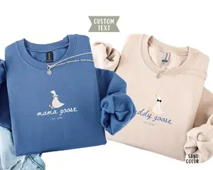 Goose Mom Dad Sweatshirt, Mama Dada Goose Est 2026 Hoodie, Funny Baby Announcement Gift, Matching Pregnancy Reveal Outfit
